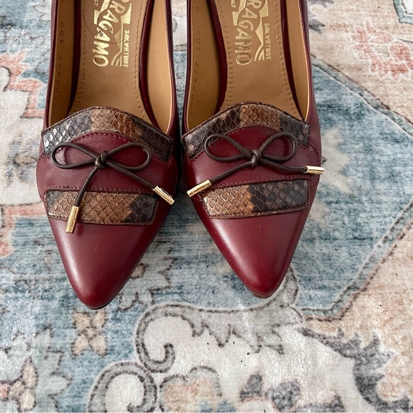 Salvatore Ferragamo Maroon Heels - Picture 11 of 12